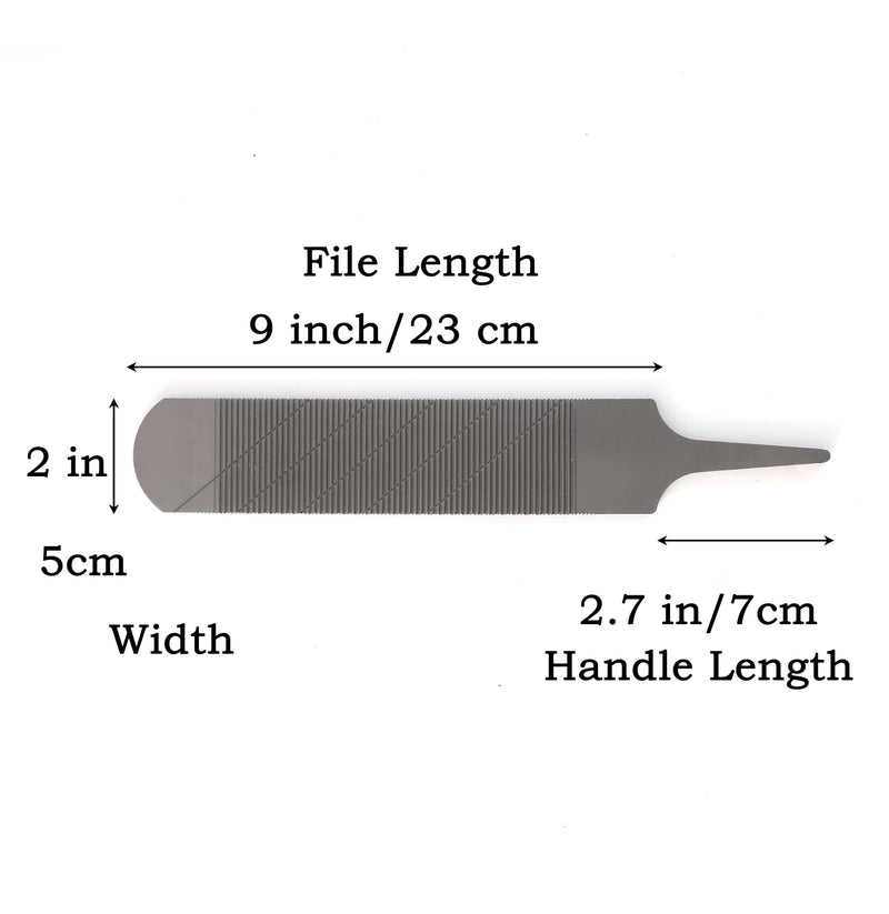 Hoof Rasp File 9 Inch, Double-Sided Horse Hoof Rasp Without Handle, 2 Inch Wide Heavy Duty Hoof Trimming File for Horses, Goats, and Livestock
