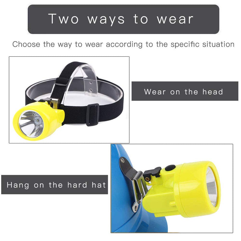 Safety Mining Headlamp KL3.0LM Underground Headlamp Waterproof LED Mining Cap Lamp Explosion Rroof Mining Light Rechargeable Coon Hunting Lights for Hard Hat Model B-White Light