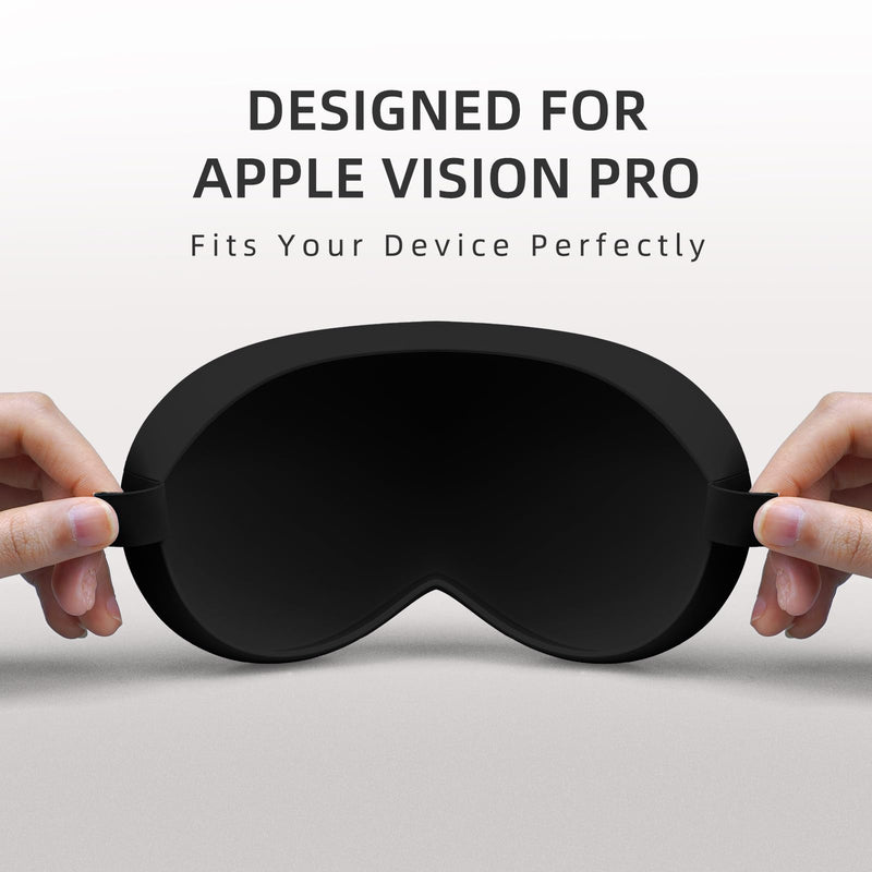 Case Cover for Vision Pro, Impact-Resistant Soft Silicone Protector with Anti-Fingerprint and Non-Slip, 100% Compatible with Apple Vision Pro Case - Classic Black - BeesActive Australia