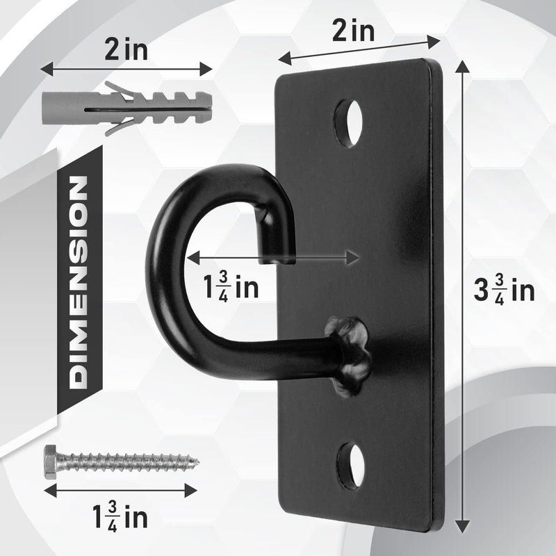 Yes4All Sturdy Wall Mounted Workout Anchors, Suspension Straps Trainer Anchor Swing Battle Ropes Fitness Training Hammocks Olympic Rings Body Weight Strength Training Systems