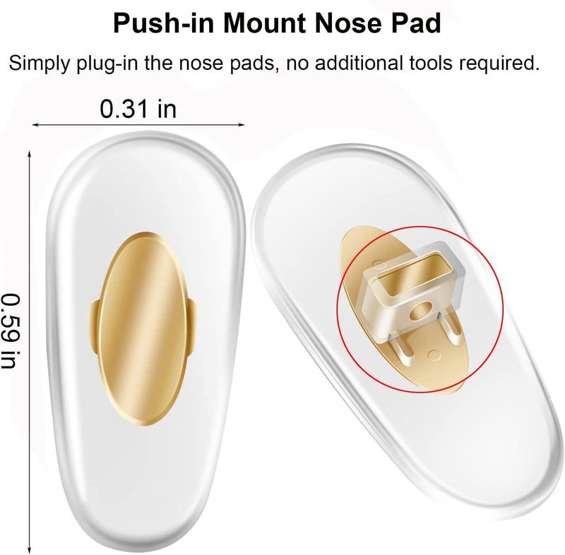 5 Pairs Replacement Nose Pads for RayBan RB3549, RB4071, RB6336, RB7140, RB8415 and More Plug in Eyeglasses, Sunglasses Models - Gold - BeesActive Australia