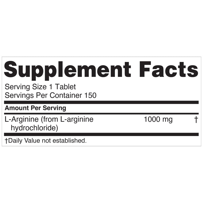 Nugenix Essentials L-Arginine Amino Acid Supplement, 1000 mg, 150 Tablets 150 Count (Pack of 1)