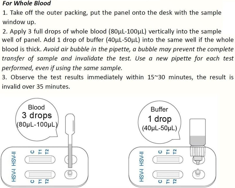 Herpes Self Test for Male and Female Detects Herpes HSV simplex genital Infection sti std Quick Home Test - BeesActive Australia