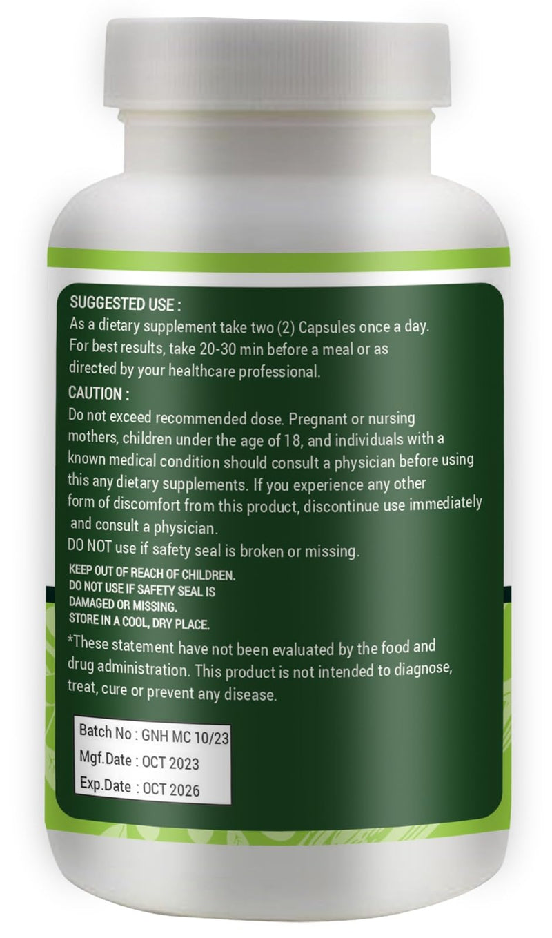 Moringa Oleifera Leaf and Seed Powder (80:20) Ratio 180 Capsules, 90 Servings, 1000 mg. Malunggay Leaf and Seed Powder, Green Superfood. Pack of 2.