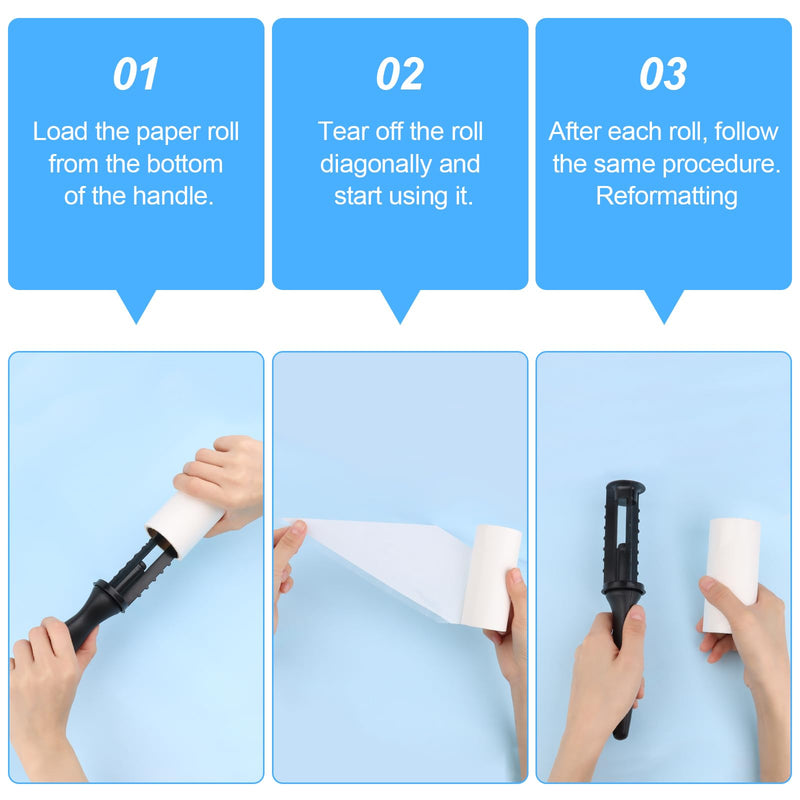 VFANDV Lint Roller 12 Rolls with 2 Dispensers, Extra Sticky Lint Roller Extra Sticky Lint Roller Clothes Lint Roller Animal Hair Remover Lint Roller for Sofa Bed Clothes Hair (60 Sheets/Rolls) - BeesActive Australia