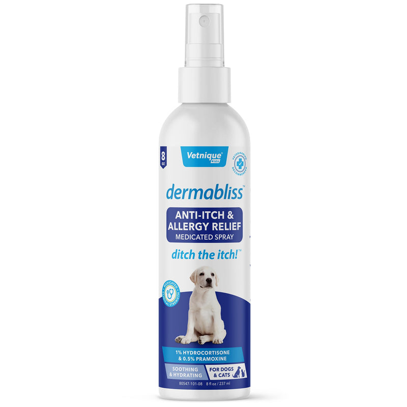 Dermabliss 3-in-1 Wipes and Dermabliss Anti-Itch & Allergy Relief Spray (8oz) Bundle Seasonal Allergy Wipes for Dogs with Itchy Skin Plus Targeted Itch Relief Hydrocortisone Spray for Dogs - PawsPlanet Australia