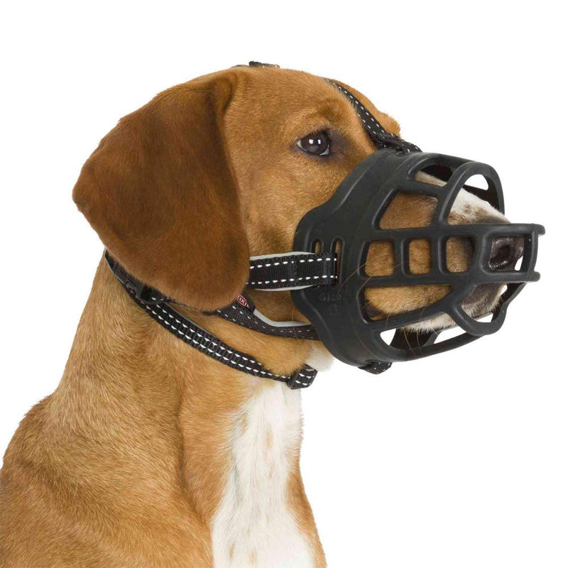 TRIXIE Muzzle Flex Muzzle, Silicone Black M - BeesActive Australia
