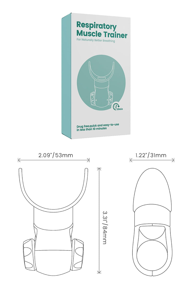 Breathing Exercise Device,Breathers Trainers Exerciser with Adjustable Inspiratory/Expiratory Vibration Fitness for Wellness Blue - BeesActive Australia
