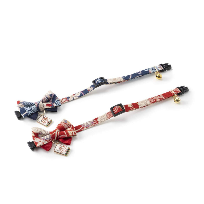 Necoichi Kabuki Charm Bow Tie Cat Collar (Red) Red - BeesActive Australia