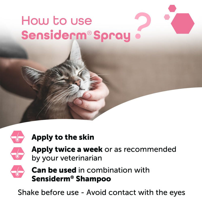 Sensiderm Spray for Dogs & Cats – Fragrance-Free Leave-On Skin Care – No Massage Needed – Soothes & Moisturises Itchy, Irritated or Sensitive Skin – With Skin Barrier Protect™ – 300ml Vet Formula
