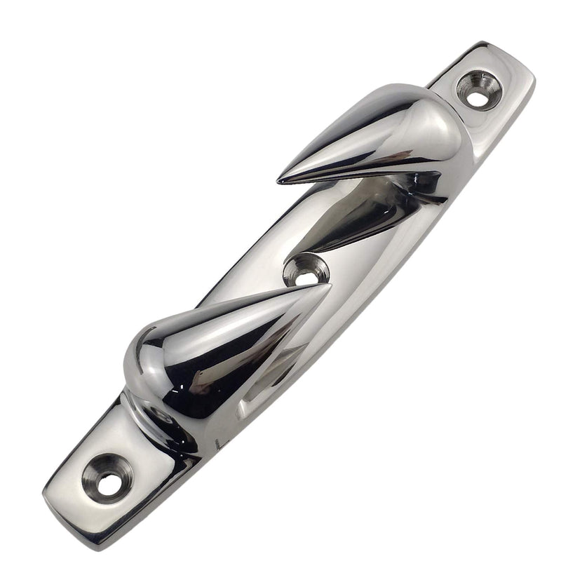 keehui Heavy Dudy Marine Grade 316 Stainless 2PCS of Right and Left 3 Holes 4-1/2"(119mm) or 6"(152mm) Boat Angled Bow Chocks Yacht Deck Dock Mooring Rope Cleat Chock 119mm(4.5in)