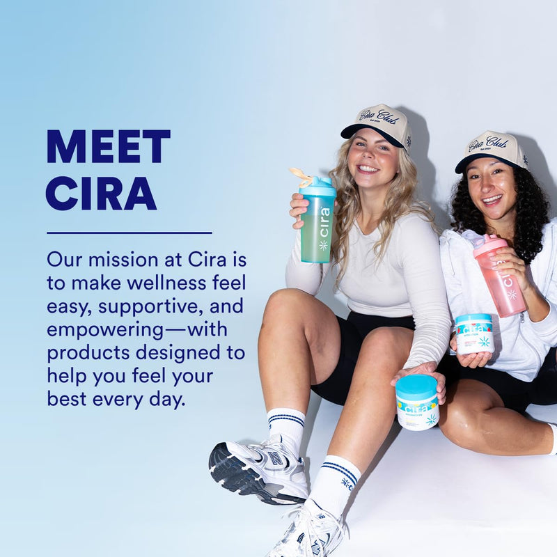 Cira Hydration Natural Powder (45 Servings) - Raspberry Hibiscus | Natural Electrolyte Powder & Drink Mix, Naturally Flavored & Sweetened with Stevia & Himalayan Salt 7.94 Ounce (Pack of 1)