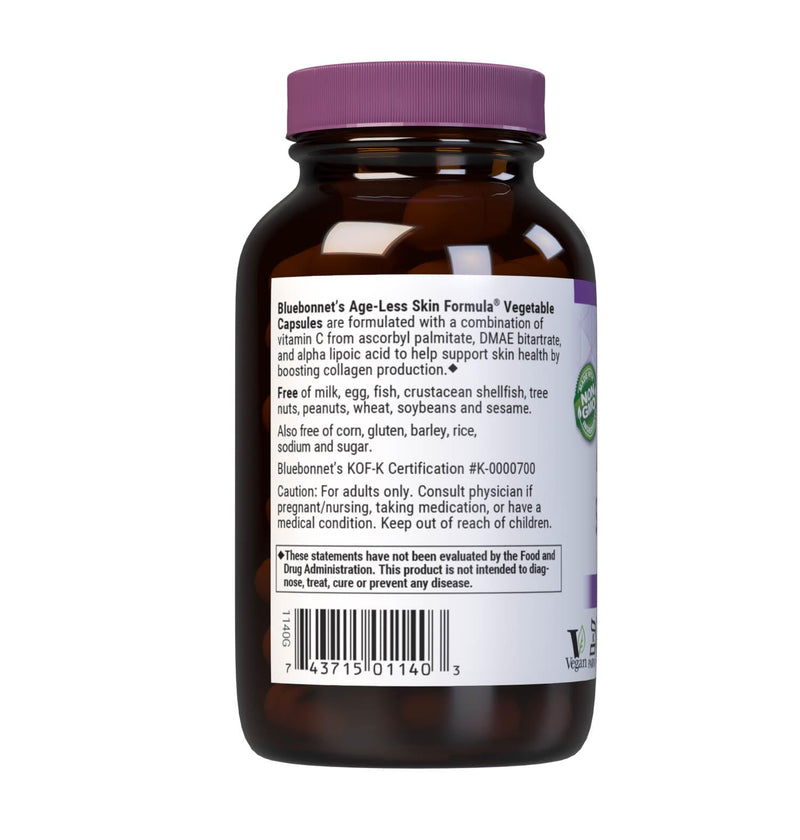 BlueBonnet Age-Less Skin Formula Capsules, 60 Count | Non-GMO, Vegan, Kosher Certified, Gluten-Free, Soy-Free, Dairy-Free