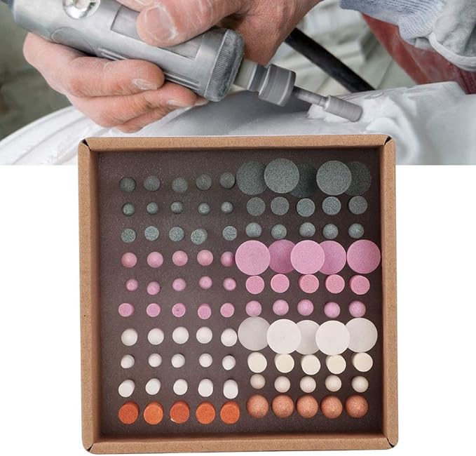 Nail Bit, Nail Machine Bits, Zirconia Bits, Nail Drill Bit Set, 100 Pieces Nail Bit Fine Grit, Electric Nail File Drill Machine for Manicure Pedicure Nail Polishing Accessories Home Salon Use - BeesActive Australia