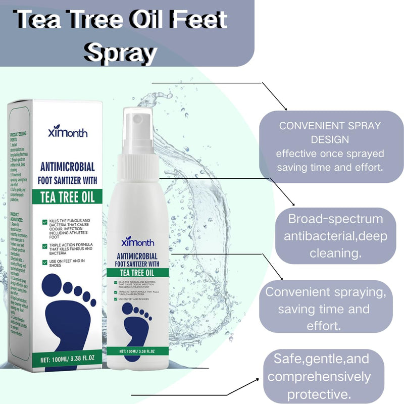 2PCS Foot Spray with Tea Tree Oil,Tea Tree Oil Feet Spray,Foot & Shoe Freshness,Quick-Drying and Travel-Friendly - BeesActive Australia