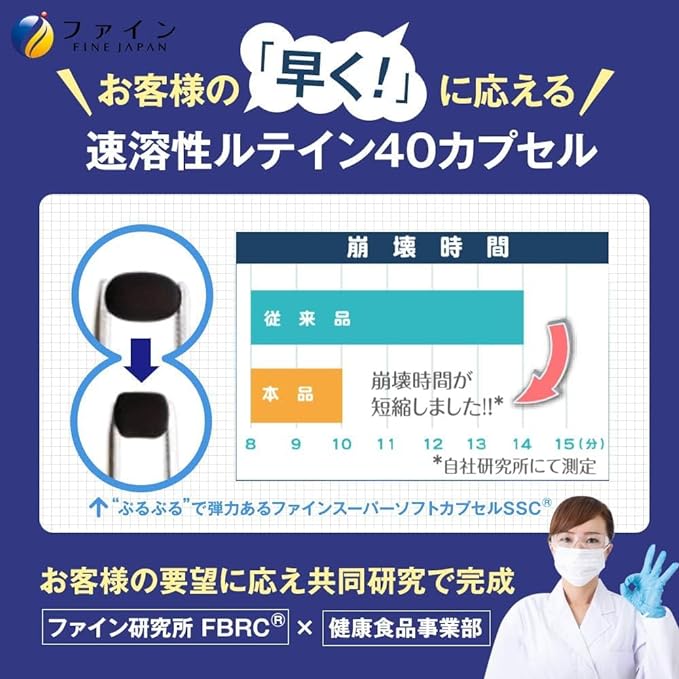 [Lucky Bag] Fine Lutein Hitomi no Megumi Lutein 40 Zeaxanthin Bilberry Extract Supplement Domestic production 30 days supply x 3 + Fine Hitomi no Megumi Super Soft Capsules Lutein 40mg Bilberry extrac - BeesActive Australia