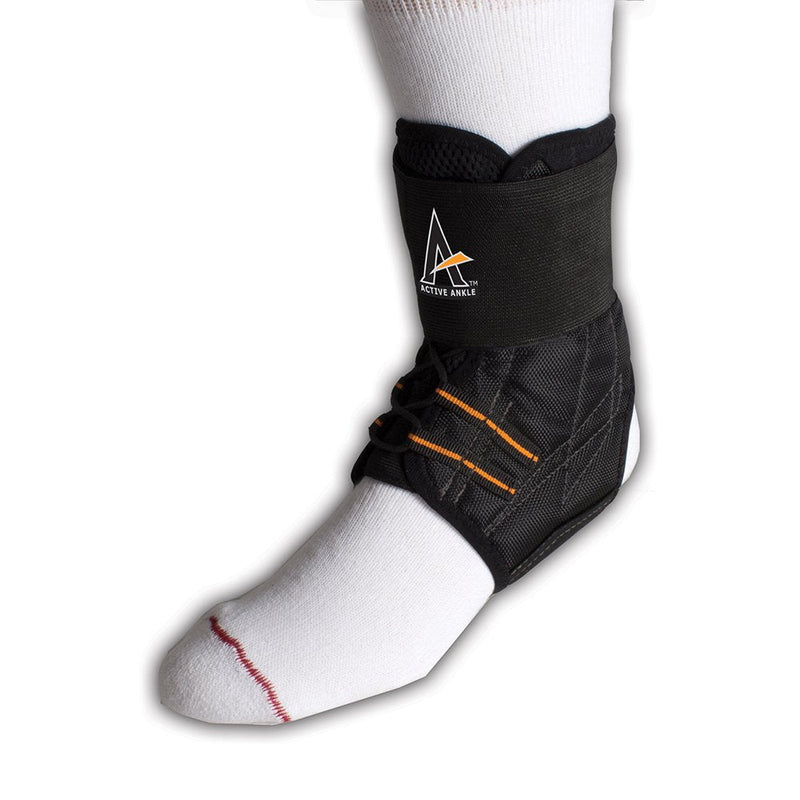 Active Ankle Prolacer Lace-up Ankle Brace For Injured Ankle Protection and Sprain Support Small Black