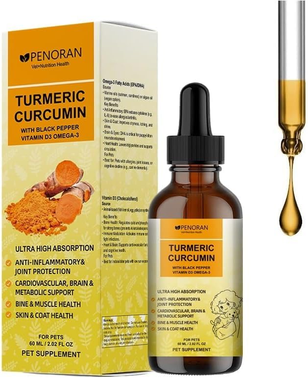 Turmeric Joint care for dogs and senior dogs, Anti-inflammatory, Arthritis Relief, Hip and Joint Pain Relief, Mobility, Flexibility Support, better absorption with 4 in 1 natural formula