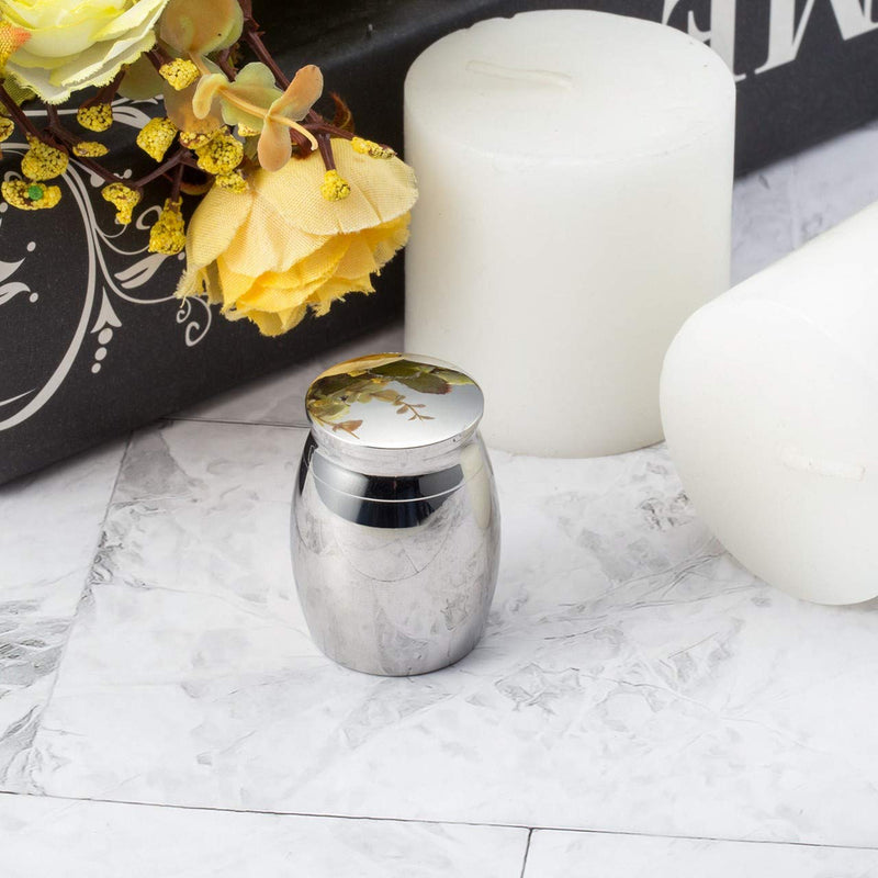 Zysta Stainless Steel Mini Urn Waterproof Memorial Urn for Cremation Ashes Burial Mini Funeral Urn Keepsake for Safe Storage of Ashes Style 3 - BeesActive Australia