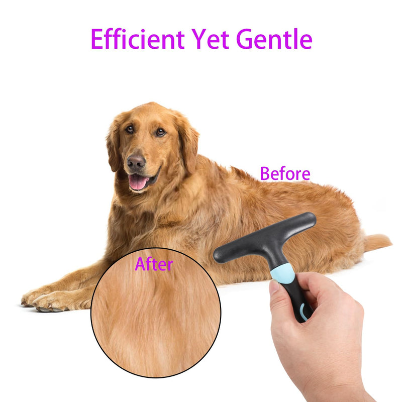 Pet Grooming Brush, Double Row Shedding Dog Grooming Rake for Dogs, Cats, matted, Short,Long Hair Coats - Brush for Shedding - BeesActive Australia
