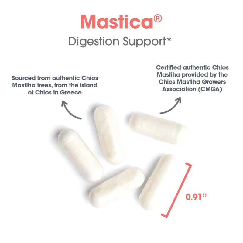 ARG Mastica Chios Mastic Gum Resin Digestive, 120 Capsules | 1000 mg Chios Mastic Gum Resin per Serving for Digestive Comfort, Vegetarian and Hypoallergenic Formula