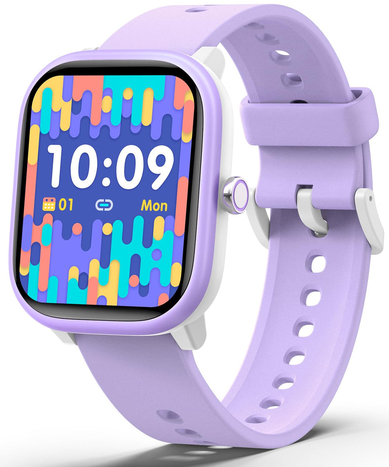 Kids Smart Watch for Boys Girls, Fitness Tracker with Heart Rate Sleep Monitor, 1.83" Touchscreen with 12 Puzzle Games, Waterproof Activity Tracker Pedometer for Android iPhone (Purple) Purple - BeesActive Australia