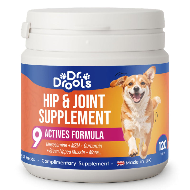Hip & Joint Tablets for Dogs | Supports Joint Flexibility, Mobility, Healthy Cartilage & Helps Soothe Stiff Joints | With Glucosamine, Green-Lipped Mussel | Daily Use | 120 Tablets