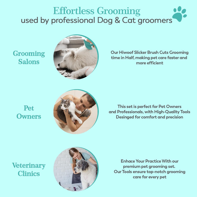 Dog Slicker Brush For Grooming Pet Hair, Best Brushes For Golden & Poodle, Skin Friendly Deshedding Grooming Tool For Dogs, Long Short Haired Brushes For Dogs & Cats, Pet Double Sided Pin Brush - BeesActive Australia