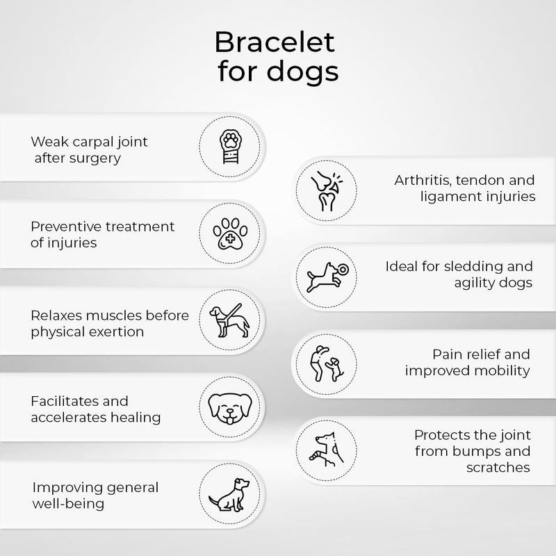 Ortocanis - Carpal Joint Brace for Dogs - Osteoarthritis, Ligament and Tendon Injuries or Agility Dogs - Made of Neoprene ARD - Size S 12-13 cm Size S (12-13 cm) - BeesActive Australia
