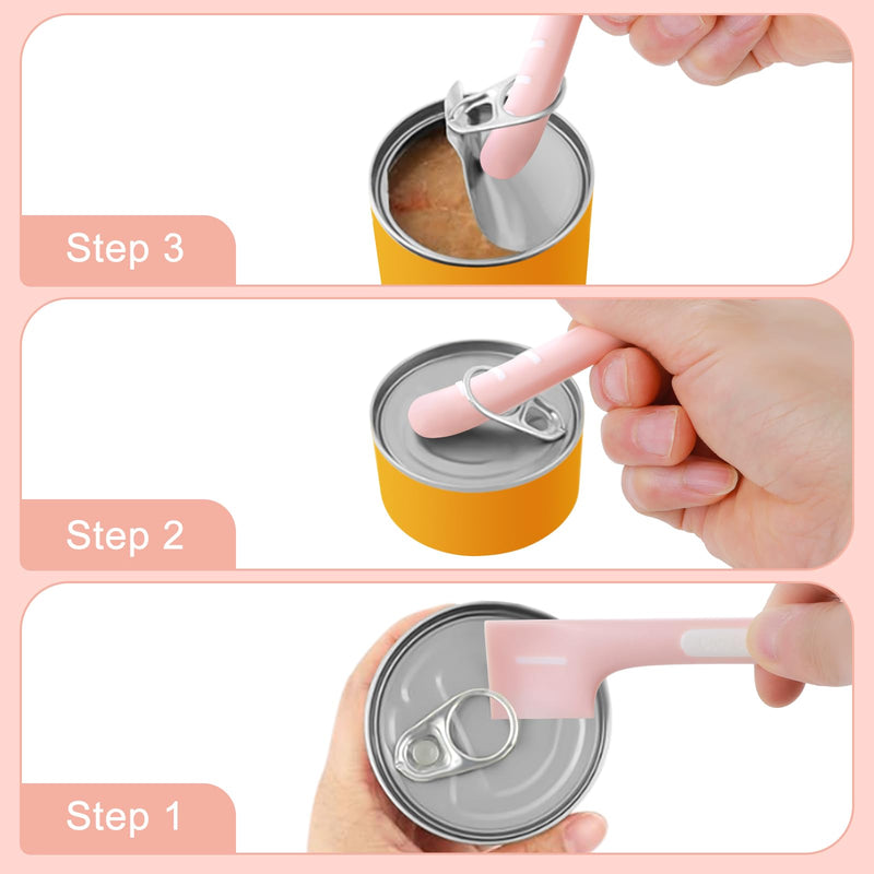 Lusofie Cat Food Can Covers Lids Silicone Wet Cat Food Lid with Food Mixing Spoons Pet Food Can Covers Fits 3 Sizes (3 Lids 3 Spoons) - BeesActive Australia