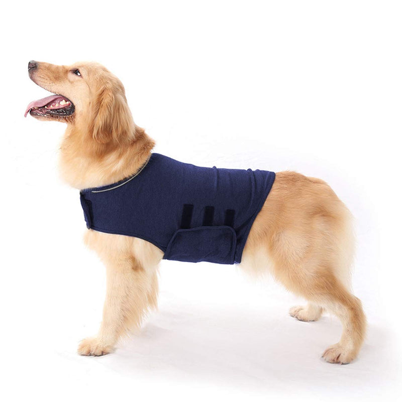 Ruiqas Dog Anxiety Jacket Calming Coat Anxiety Relief Vest Dog Foil for Anxiety Relief Navy Blue S - BeesActive Australia