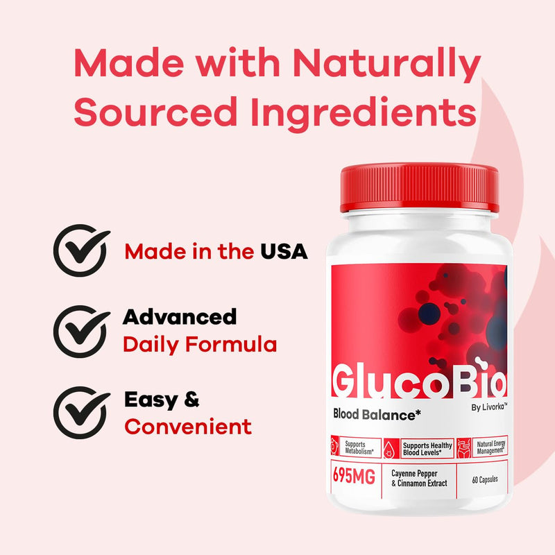 GlucoBio Capsules - Official Gluco Bio Advanced Formula Support Pills - Maximum Strength, Natural Gluco Bio Supplement Vitamin for Overall Health & Wellness Reviews, 60 Capsules for 1 Months 60 Count (Pack of 1)