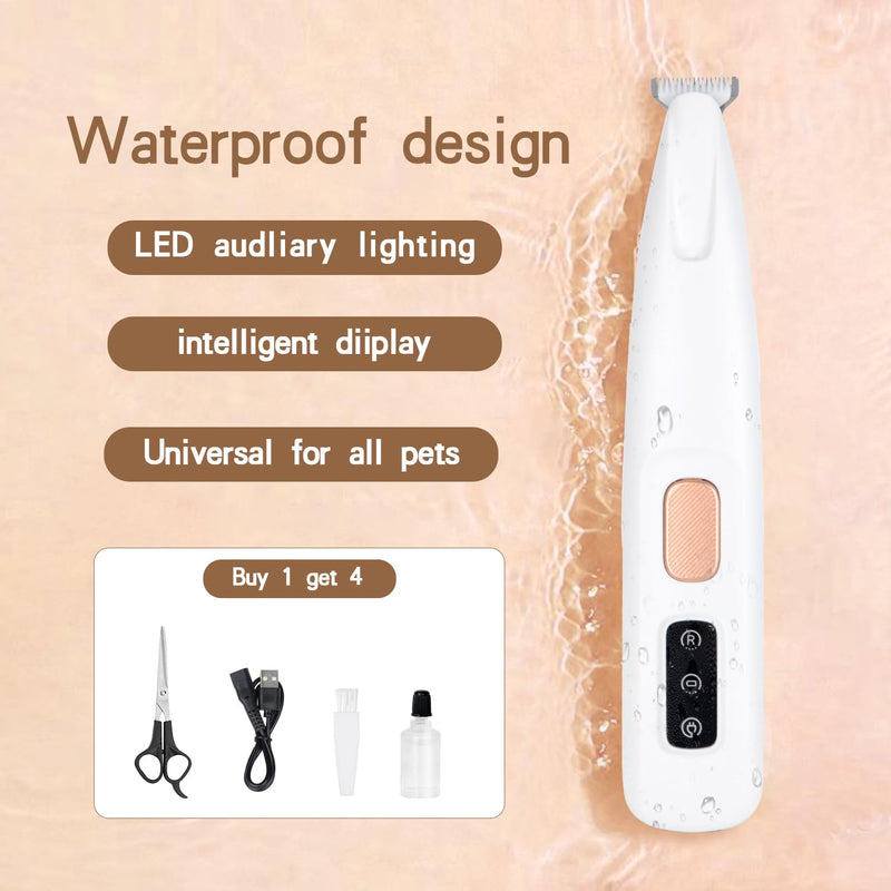 Dog clipper, paw trimmer for dogs, paw trimmer with LED light, paw trim pro dog hair clipper, super quiet, electric for dogs, cats, paws, eyes, ears, face, body - BeesActive Australia