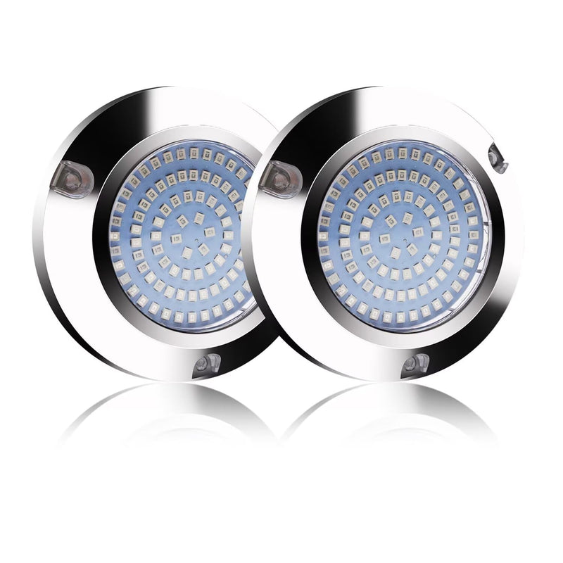90led Boat Marine Led Underwater Lights,Stainless Steel IP68 Waterproof Surface Mount, for Stern Interior Navigation Deck Courtesy Night Fishing Cruise Ships Yachts Boats Sailboat Pontoon Transom