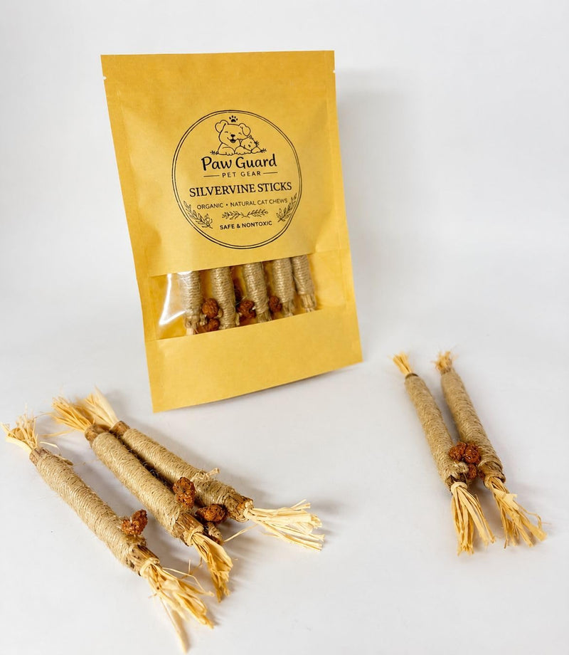 Silvervine Sticks for Cats, Natural Chew Toy, Hemp Rope and Lafite Grass, Dental Care, Catnip Alternative 6