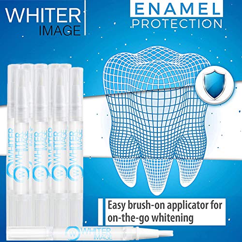 Whiter Image Mini Togo Teeth Whitening Pen 10 Pack, Erases Teeth Stains and Strengthens Enamel, Restorative Serum Gel That Reverses Enamel Damage from Bleaching On The Go for Up to 150 Applications Whitening Pens 10-Pack