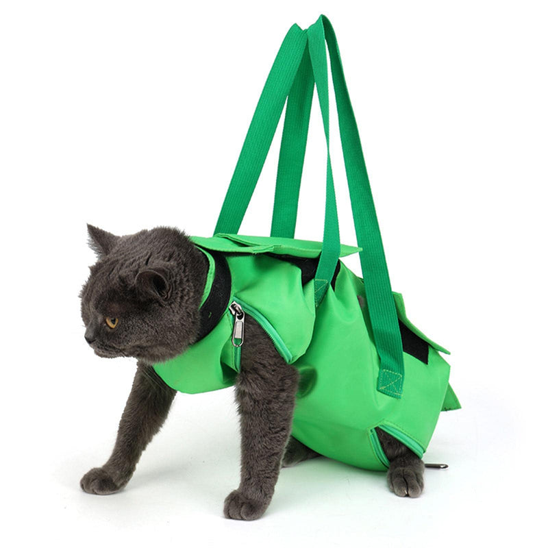 Baoblaze Pet Cat Restraint Bag Claw Grooming Scratching Grooming Bag for Cats GREEN S - BeesActive Australia