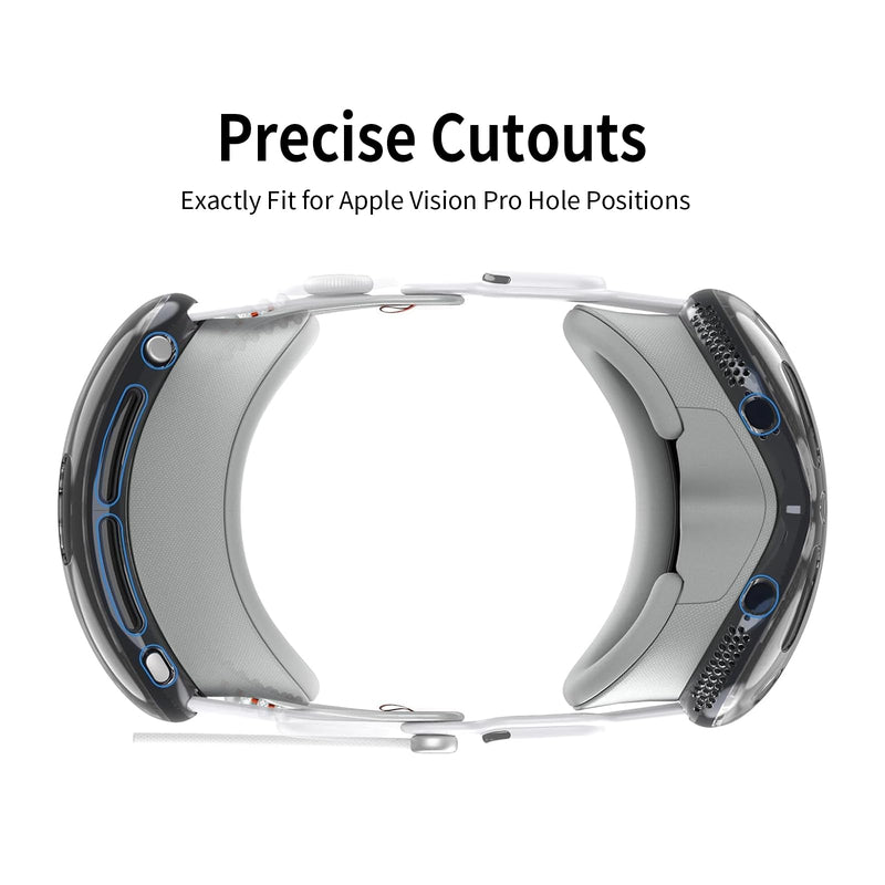 HUALIMEI Clear TPU Case Compatible with Apple Vision Pro, Scratch Resistant Transparent Soft Protective Front Shell Cover Protector for Vision Pro VR Headsets Accessories 2024 - BeesActive Australia