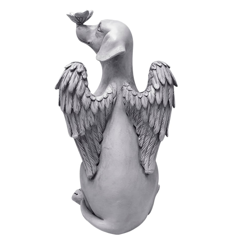 FakeFace Dog Angel Memorial Statue, Skin Gravestone Memorial Grave Marker Tribute Statue, Garden Decoration Polyresin Angel Figures Statue Sleeping Dog Statue with Wings Cats Dogs Memorial Stone Dog Angel - BeesActive Australia