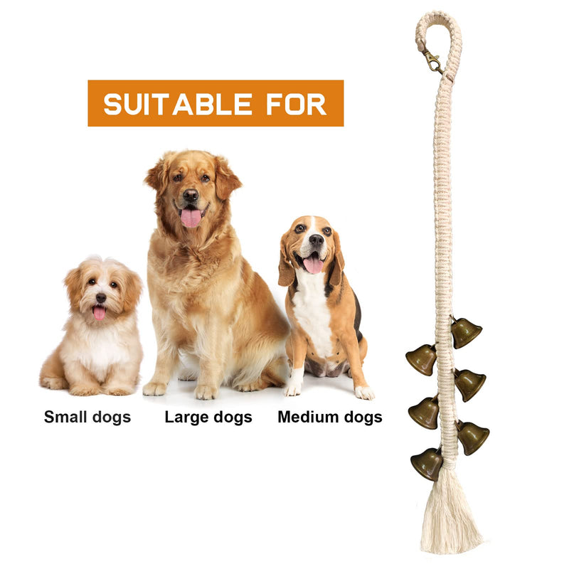 Dog Bell 2 Pack for Dogs to Ring to Go Outside Premium Quality Dog Bells for Door Potty Training Loud Dog DoorBell Length for Small, Medium and Large Dogs Pet Supplies (White&Black) White&Black - BeesActive Australia