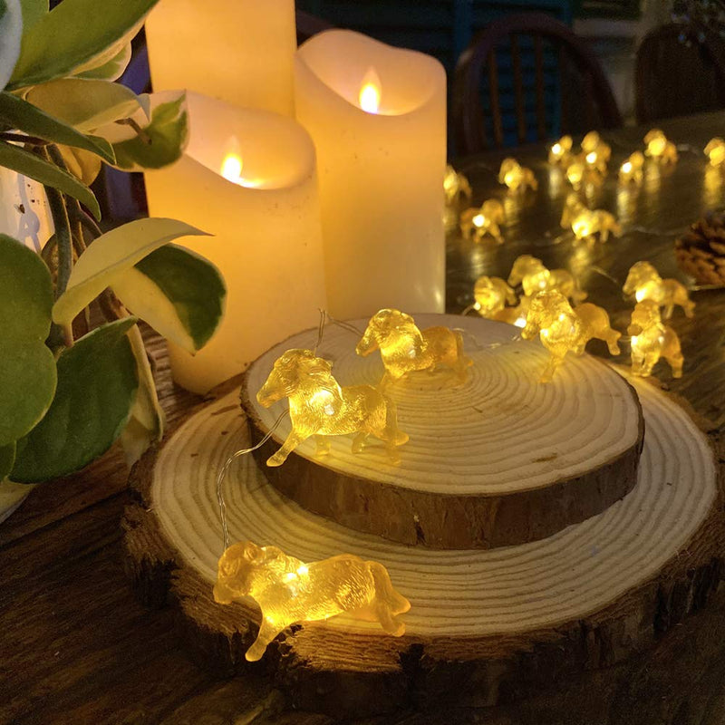 Horse Gifts for Girls Fairy String Lights, Novelty Decorative Pony Lights 8.5ft 20LEDs USB or Battery Operated with Remote Control for Bedroom Birthday Holiday Wedding Christmas Décor Gold - BeesActive Australia