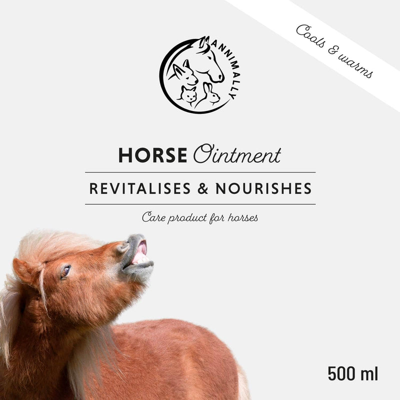 Annimally Horse Balm 500 ml - Cooling & Warming Care Gel, Two-Phase Formula for Muscles, Tendons & Ligaments, with Menthol, Wintergreen Oil, Rosemary & Mint, Made in Germany
