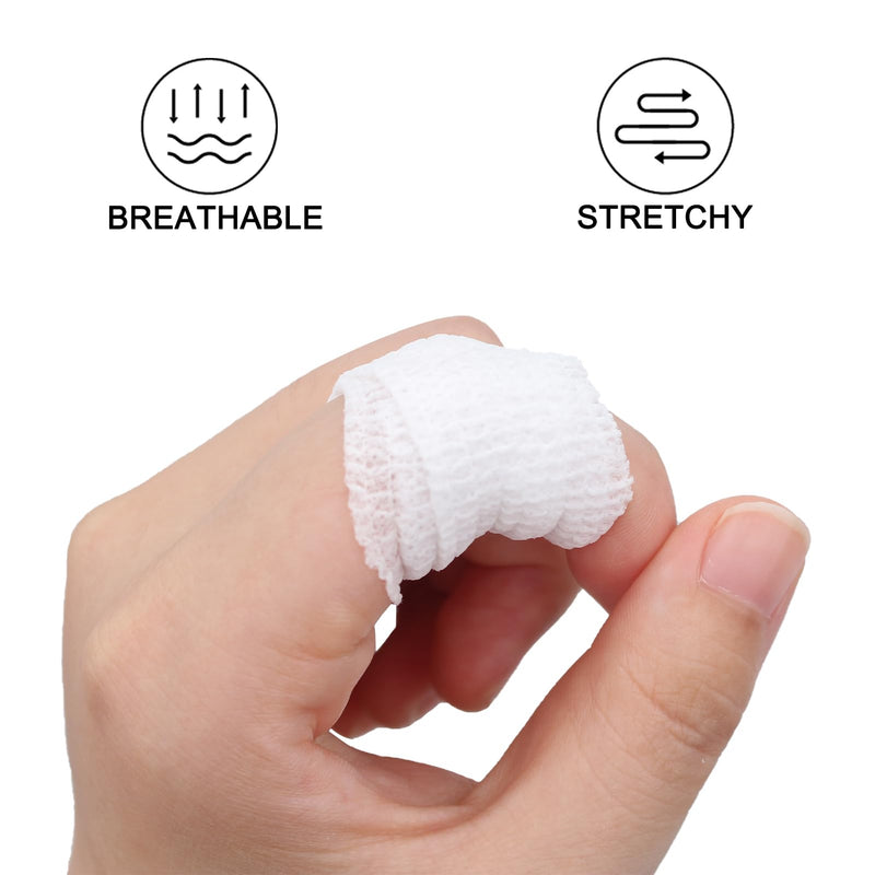 15 rolls 2.5 cm x 4.5 m self-adhesive bandage, self-adhesive bandage, adhesive bandage, self-adhesive bandage, elastic bandage, vet bandage, for hand, arm, foot, joint, finger (white) - BeesActive Australia