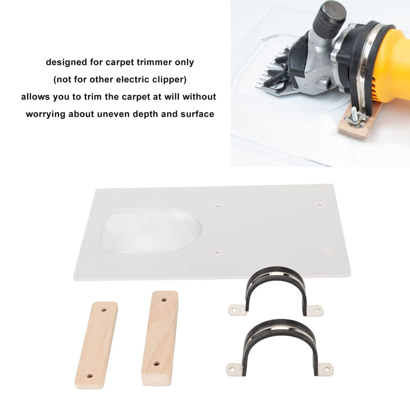 Shearing Guide, Rug Shears Carpet Carving Tool, Shearing Fur Machine Base Wood Acrylic Strong Stable Structure Carpet Clipper Base for Carpet Trimmer Grooming Tools - BeesActive Australia