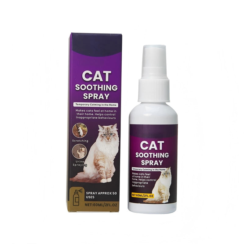 Cat Calming Spray, Cat Pheromone Spray to Help Anxiety Calm During Travel Stress for Cats and Reduce Scratching, Urine Marking, Excessive Grooming Calm Relaxing - Cat Pheromones Calming Spray (60mL)