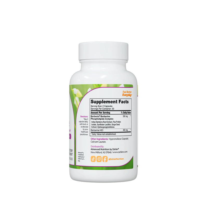 Berberine with Clinically Evaluated Berbevis, Metabolism and Glucos Support Formula, 60 Capsules. - BeesActive Australia