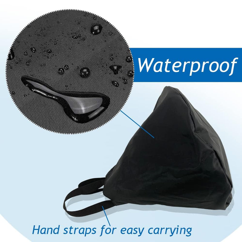 Boat Propeller Cover, Waterproof Heavy Duty 420D Marine Motor Propeller Protective Bag, 15-1/2"OD, Fits for Propeller 12"-15"OD (Black) Black - BeesActive Australia