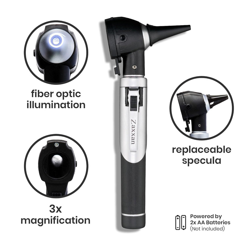 Professional Otoscope – High-Clarity Optical Ear Scope for Home Use, Infections & Canal Exams | Easy for Parents, Students & Clinicians | Includes Specula Kit & Protective Travel Pouch Soft Pouch