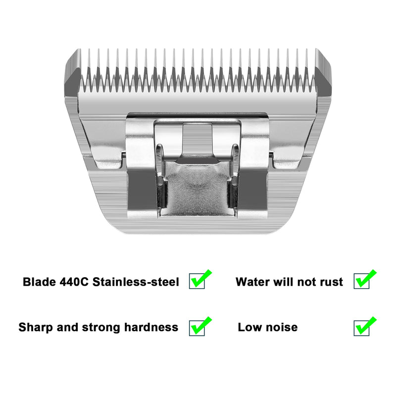 7FW Wide Pet Dog Grooming Detachable Blades,Compatible with Andis,Oster A5,Wahl KM10 Clippers,Cut Length 1/8"(3.2mm) 7fw - BeesActive Australia