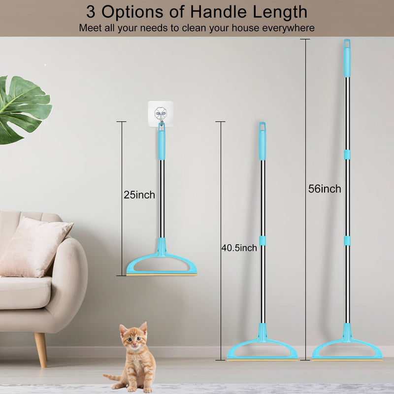 Carpet Rake for Pet Hair Removal, Pet Hair Removal Tool Set of 2, 56” Long Handle Carpet Pet Hair Removal Carpet Scraper Dog Cat Hair Remover for Sofa, Couch, Car, Rug,Stairs - BeesActive Australia